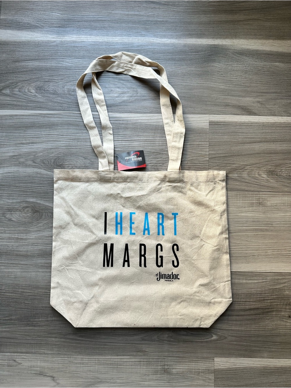 Free ✨ 'I Heart Margs' Canvas Tote Bag - Natural